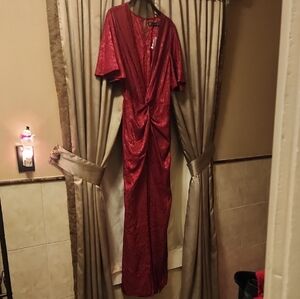 NY&Company Rich Red Patterned Pants Jumper